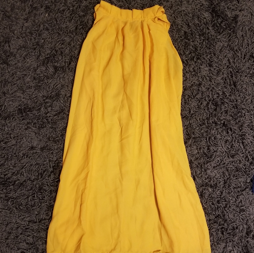 Yellow sheer dress